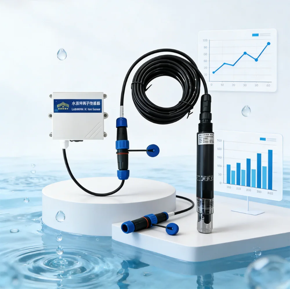 ZONEWU Multi-parameter Water Quality Sensor Liquid Water Ion Selection Meter Industrial Potassium Ion K+ Sensor Detector