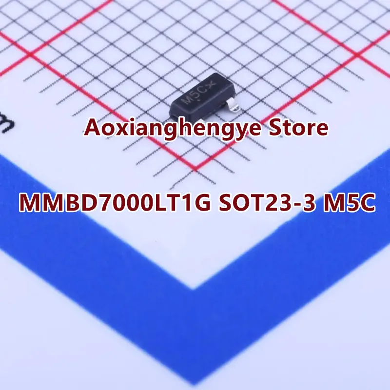 20PCS MMBD7000LT1G MMBD7000 SOT23-3（Marking：M5C）Dual Switching Diode