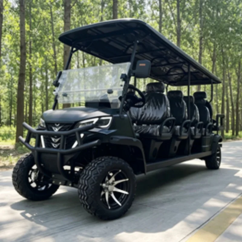 Export Shooting Club Off Road Electric Golf Cart Solar Panel Car China Manufacturer 14 Inch Tire Seat With Headrest Bumper