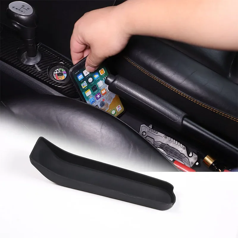 For Benz Smart 451 Fortwo 09-15 Silicone Black Car Central Control Handbrake Storage Box Central Console Organizer Box Car Acces