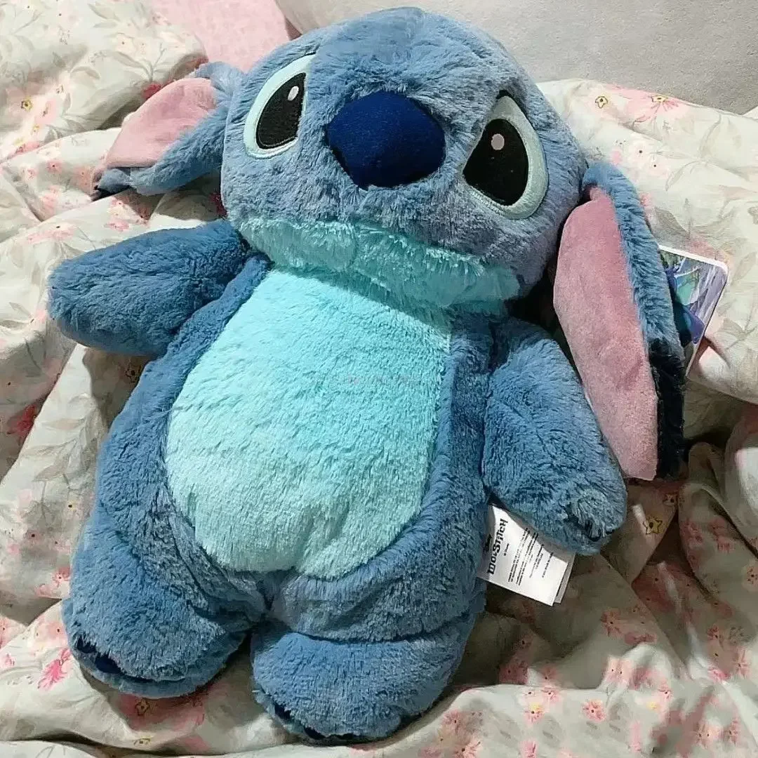 Kawaii Disney Stitch anioł Lotso pluszowa ręcznie ciepła butelka termofory zimowa przenośna ciepła torebka Anime zabawki prezenty bożonarodzeniowe