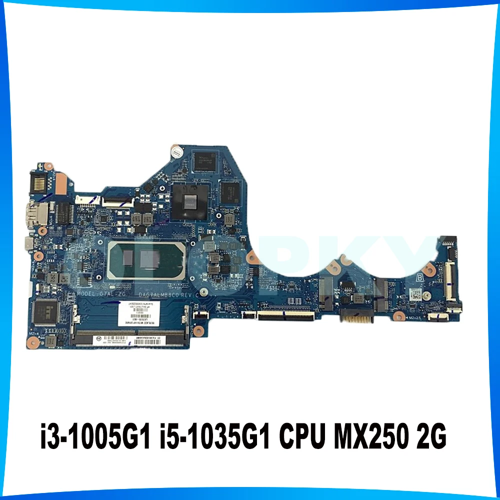 DAG7ALMB8C0 Laptop Motherboard For HP Pavilion 14-CE TPN-Q207 Mainboard  i3-1005G1 i5-1035G1 CPU MX250 2G L67078-601 DDR4