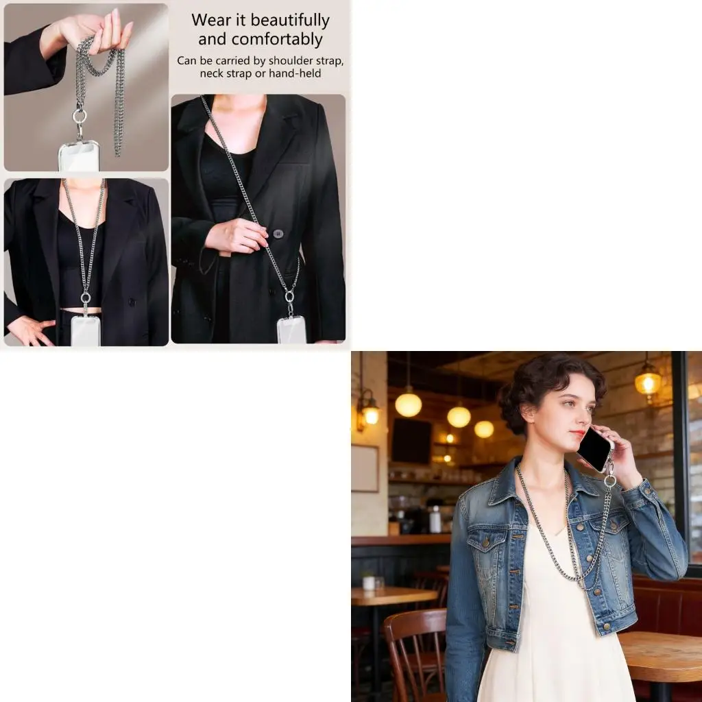 360 Rotating Phone Lanyard Crossbody Chain Quick Releases Clip for Easy Carry