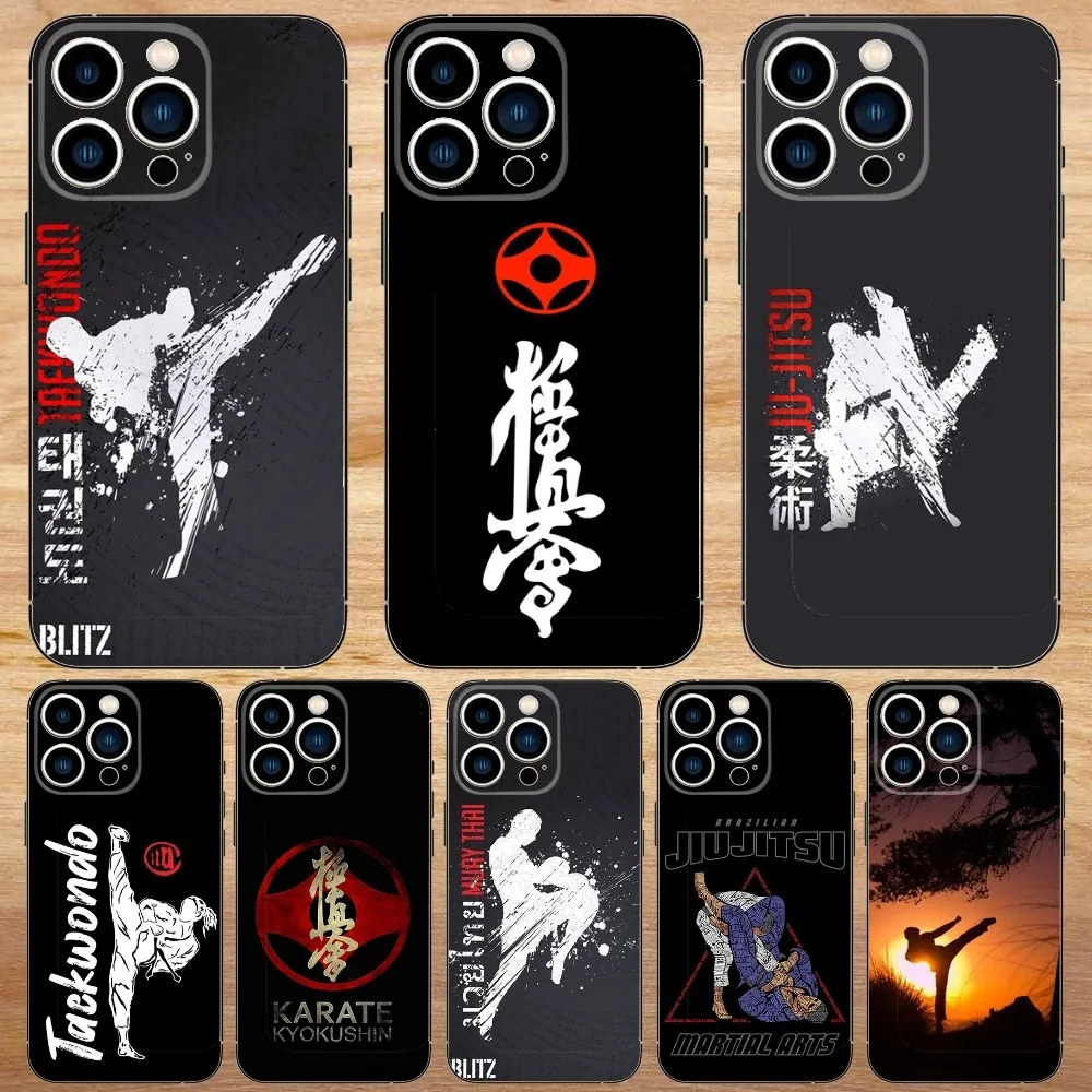 Oyama Kyokushin Karate Phone Case For iPhone15,14,13,12,11,Pro,Max,Plus,Mini,X,XS,XR,8,7,6,S,Plus,SE Soft Black Case