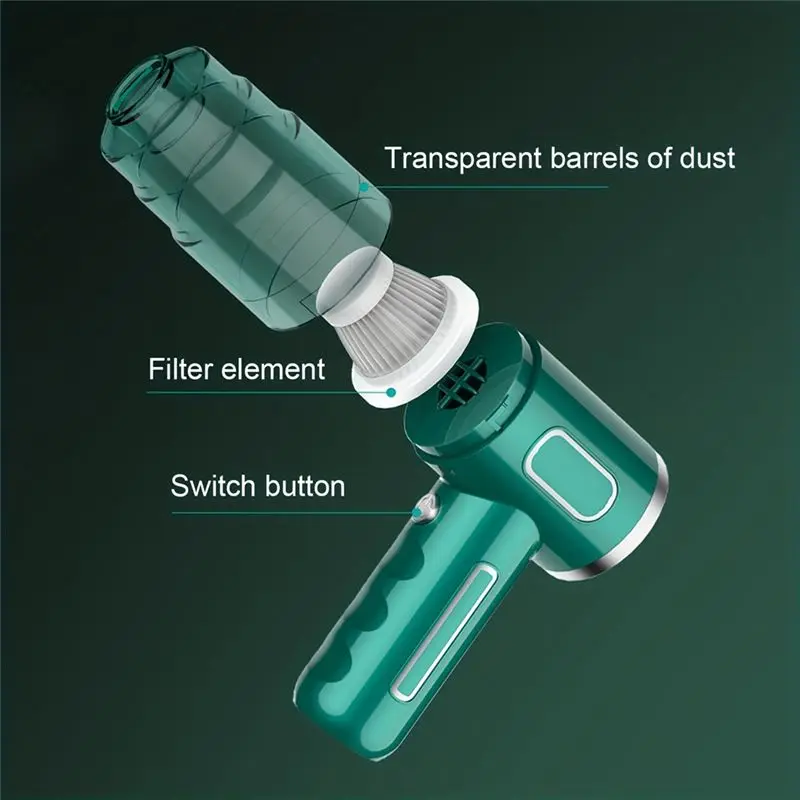 

Автомобильный пылесос ABGU, портативный беспроводной пылесос, ручной пылесос для дома и автомобиля, мини-пылесос черного цвета