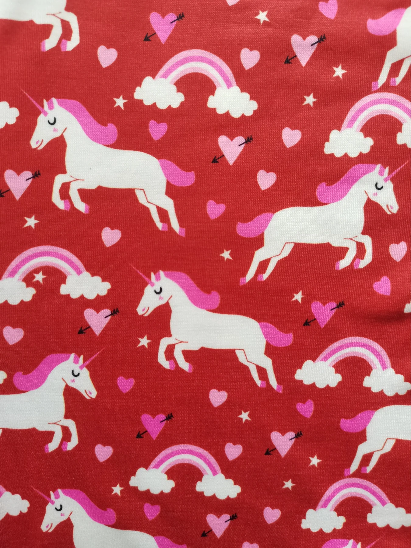 Teenager Girl Unicorn Jumpsuit Summer Red Hearts Ruffle Sleeve Kids  Magical Princess Inspired Onesie view 5