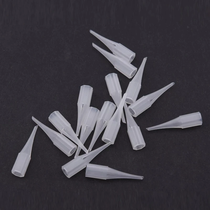 Disposable Microblading 100Pcs Small Size 1R Oblique Mouth Tattoo Needle Caps for Permanent Makeup Machine - Image 2
