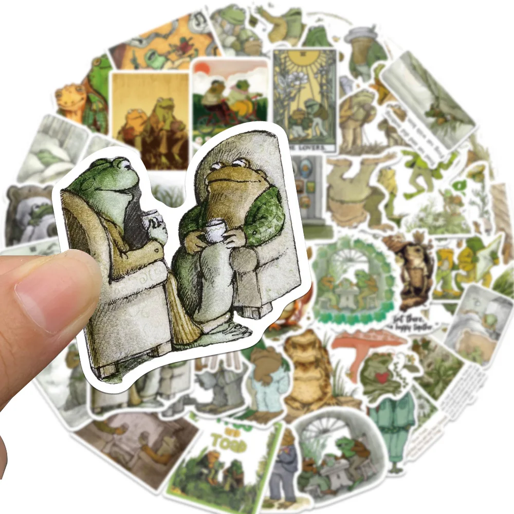 10/30/50PCS Cartoon Frog and Toad Sticker Graffiti Luggage Helmet Car Water Cup Guitar DIY Wall Sticker Toy Decoration Wholesale