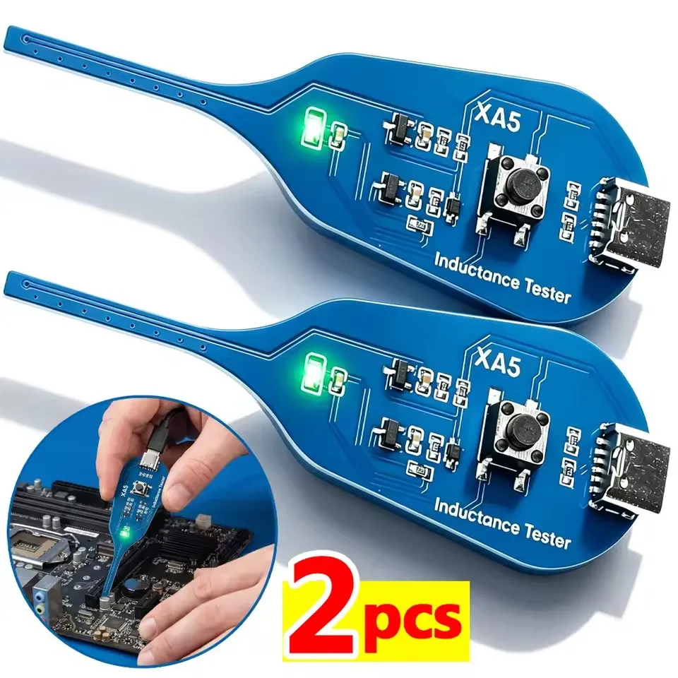 

Phone/PC Mini Inductor Tester Type-C Powered High Precision Mainboard Coil Testing Tool with LED Indicator PCB Repair Tools