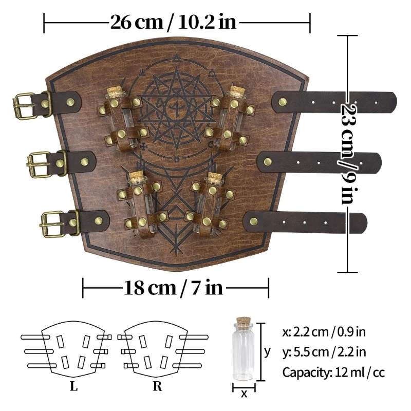 Larp pols handschoen flacon handschoen cosplay industriële leeftijd cosplay voor kostuum