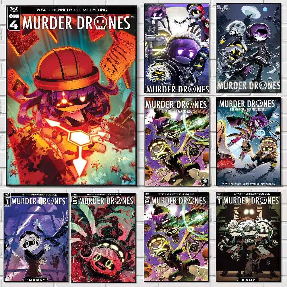 Merch Anime M-Murder Drones Poster Print Painting Home Decor for Bedroom Living Room Hallway