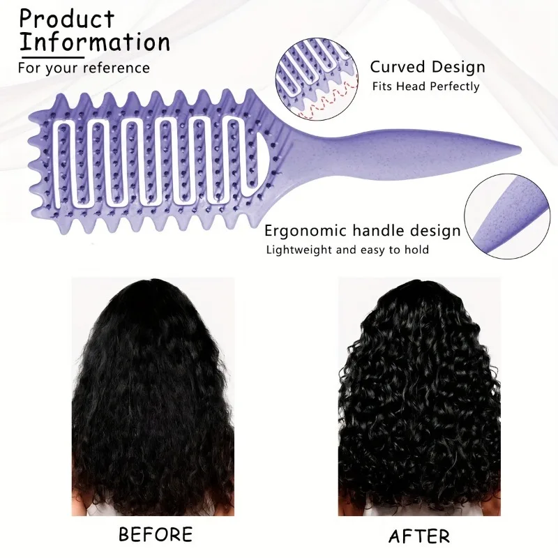 1pc Hair Brush Curly Hair Brush Vented Shaping and Defining Curls for Women Ideal for All Hair Types Suitable for All Hair Types