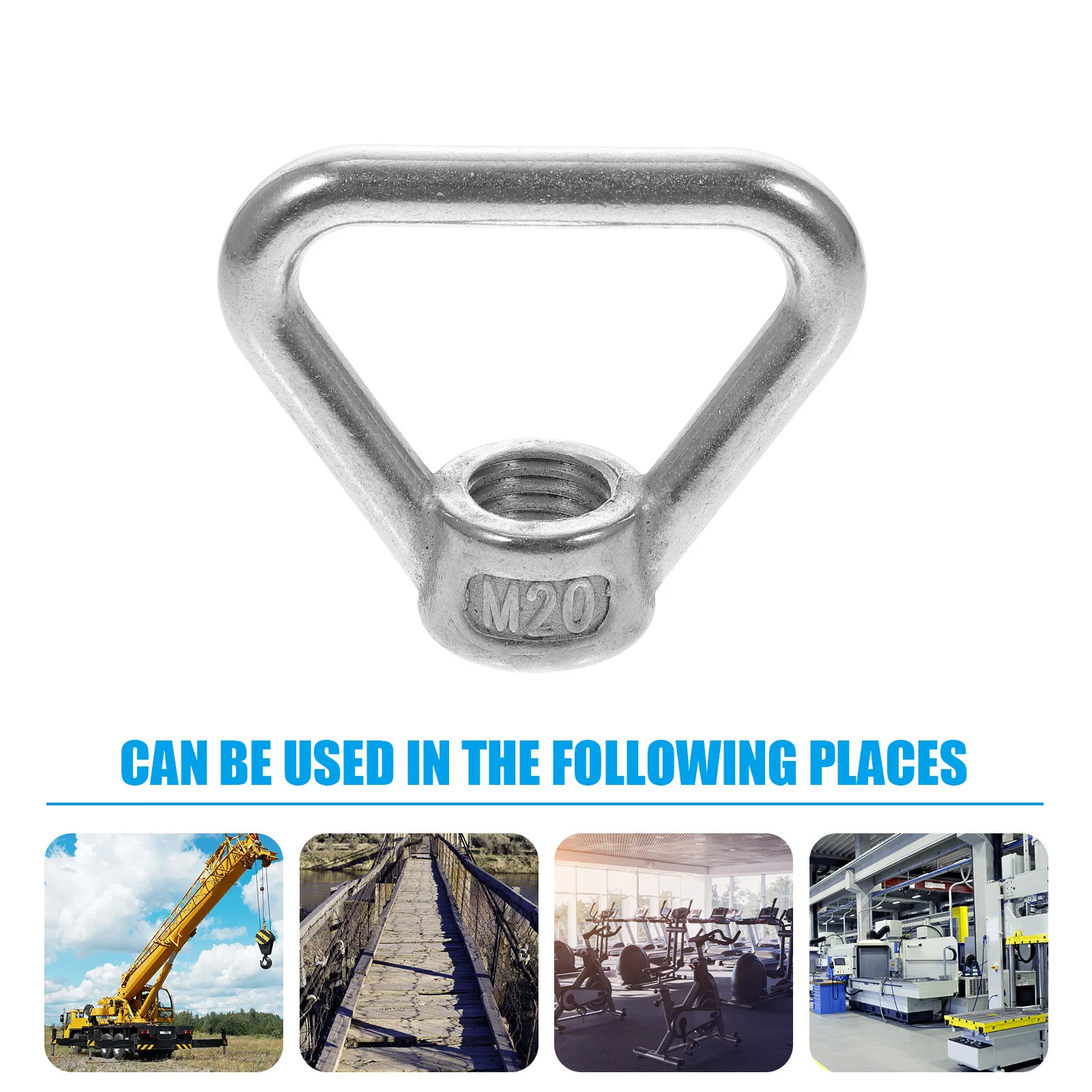 

Stainless Steel Lifting Eye Nut Heavy Duty Threaded Fastener for Boat Canoe Kayak Accessories Roof Rack Use