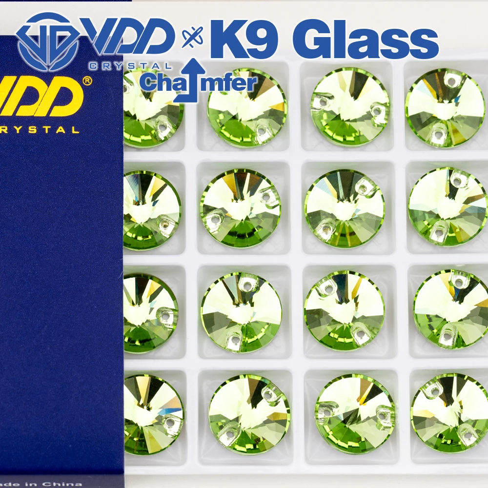 VDD Rivoli Mehrere Farben Top Qualität K9 Glas Nähen Auf Strass Kristall FlatBack Nähen Steine Für DIY Kleidungsstück Hochzeit Kleid – Detail 19