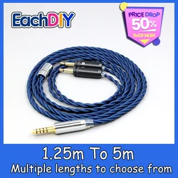 99% Pure Silver OCC Graphene Alloy Sleeved Earphone Cable For Focal Clear Elear Elex Elegia Stellia Celestee Radian LN008599