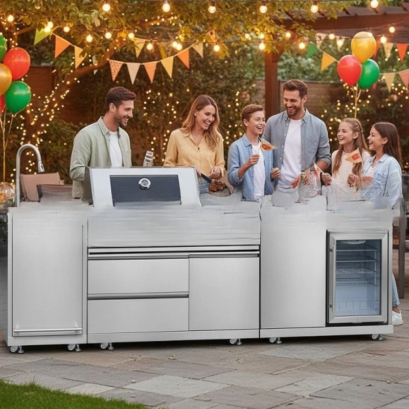 304 stainless steel outdoor courtyard kitchen module
