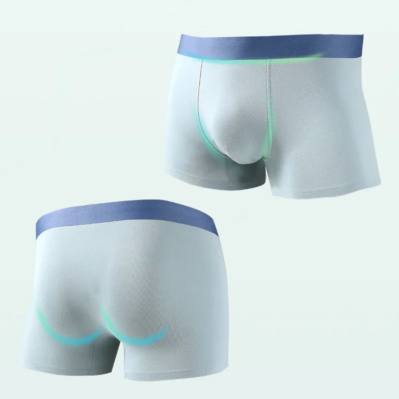 Herrenunterwäsche, antibakterielle Baumwoll-Boxershorts, dünn, atmungsaktiv, für Jungen, Sport-Boxershorts, Herren-Shorts, Kopf