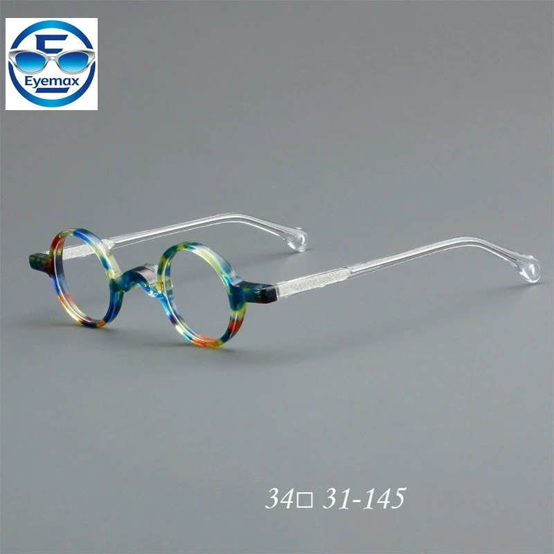 

Оправа для очков 2026 Ultra Small Round из ацетата, 34-31-145, цветные оптические очки по рецепту для мужчин и женщин, винтажные, ручной работы