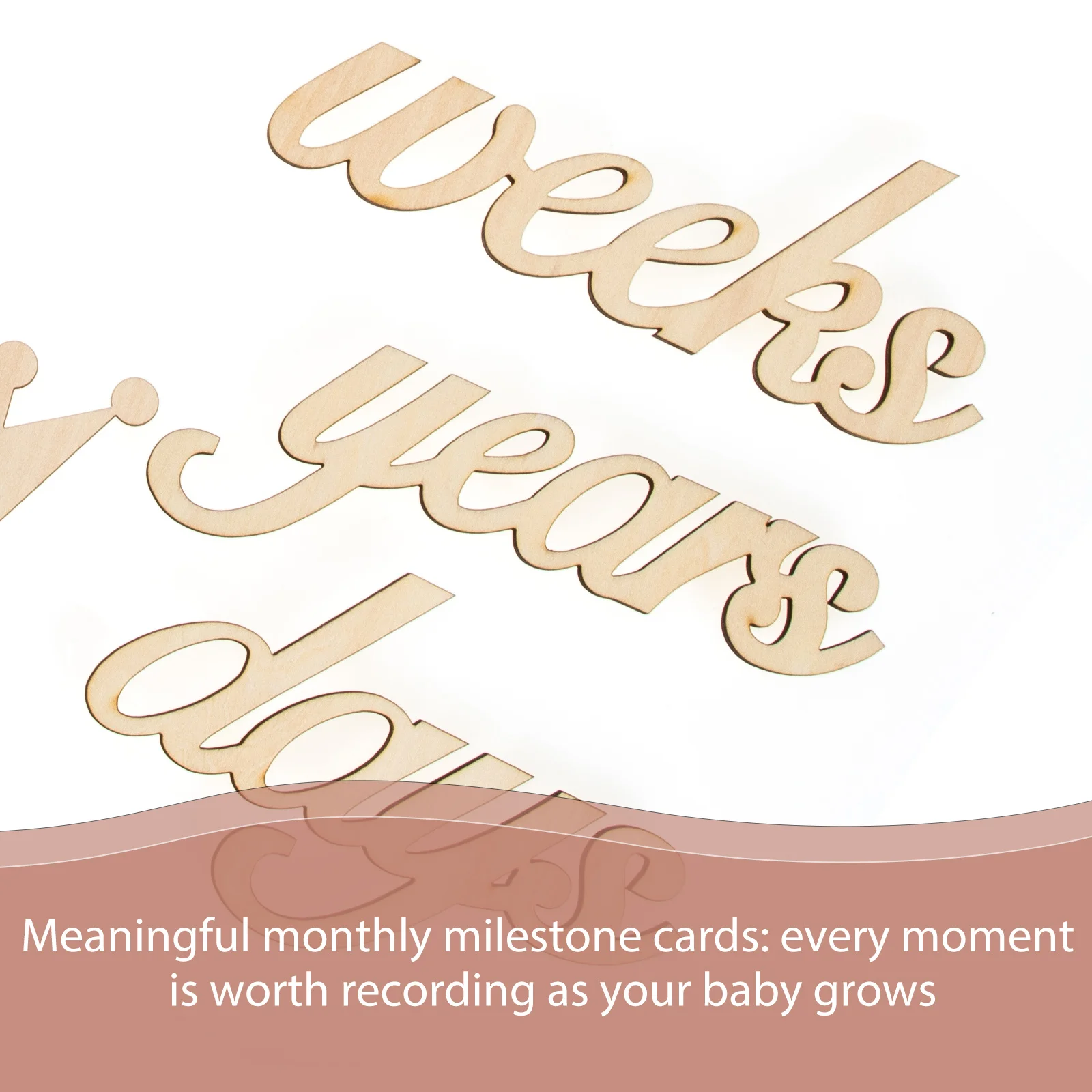 

1Set Baby Milestone Cards Baby Safe Durable Simple Structure Monthly Growth Photo Props Birth Announcement Sign Newborn Shower