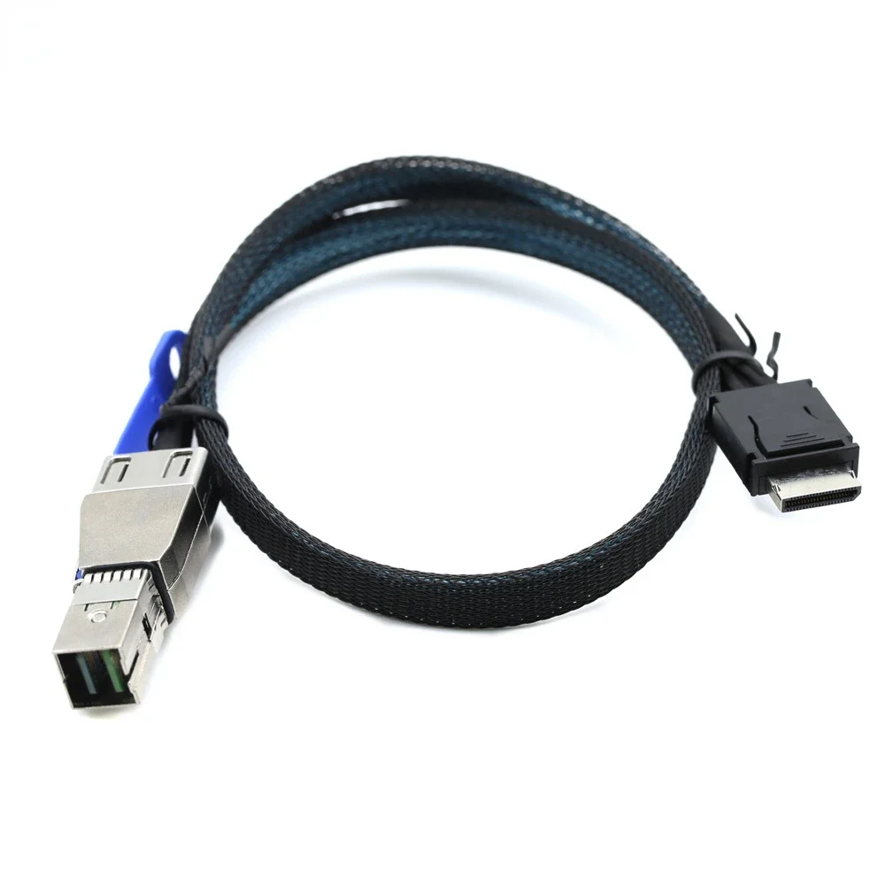 High-Speed OCuLink 4i SFF-8611 to SAS SFF-HD 8644 4I Cable Adapter for Fast Data Transfer