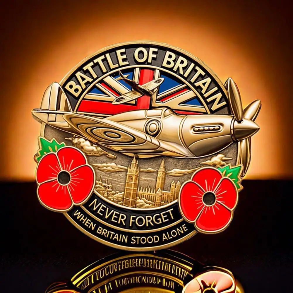 Battle of Britain Commemorative Badge 1940-2024 Battle of Britain Never Forget Collection Coin Alloy Soldiers Keepsake Medal