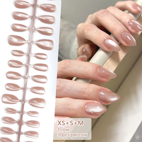 24/30 Uds punta de uña uñas postizas moda usable uñas postizas cubierta completa Simple prensa en uñas DIY herramienta de uñas