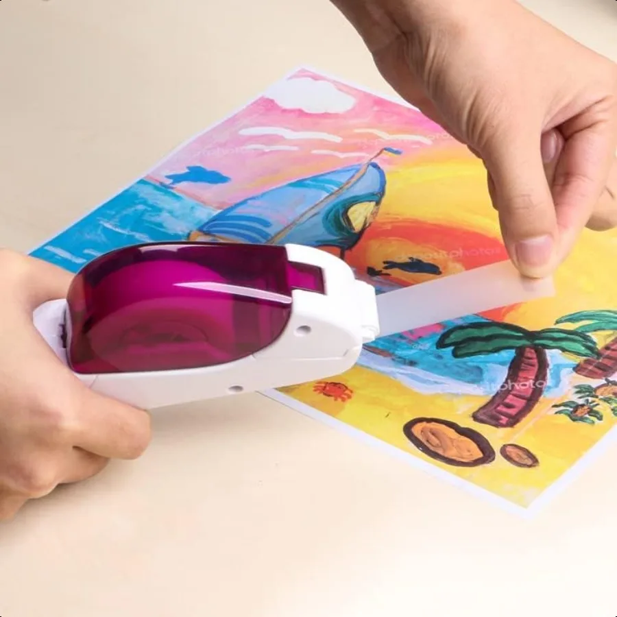 Pistola dispensadora de cinta de embalaje portátil con cortador automático, segura con una sola mano, conveniente, se adapta a cinta de 1 2''3 4'', incluye Kissdeer Roll Pi