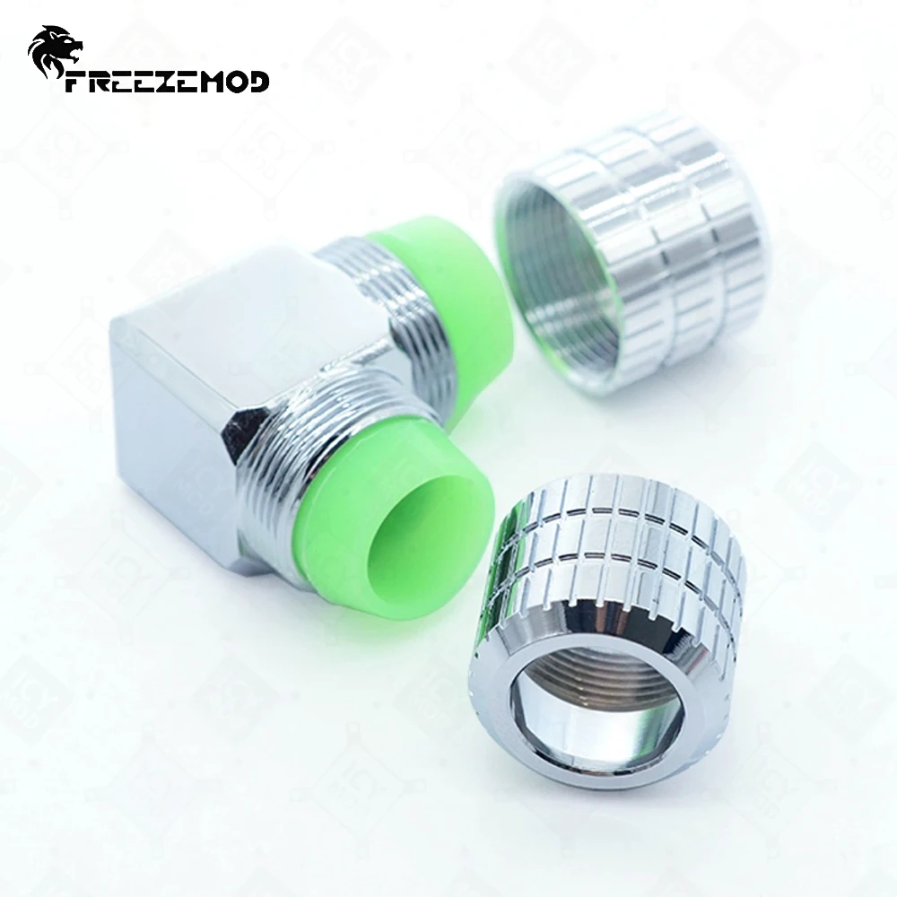 FREEZEMOD 90 Degree Hard Tube Turning Fittings Anti Detachment Sealing Ring for OD12mm/14mm PETG/PMMA Tube PC Water Cooling MOD