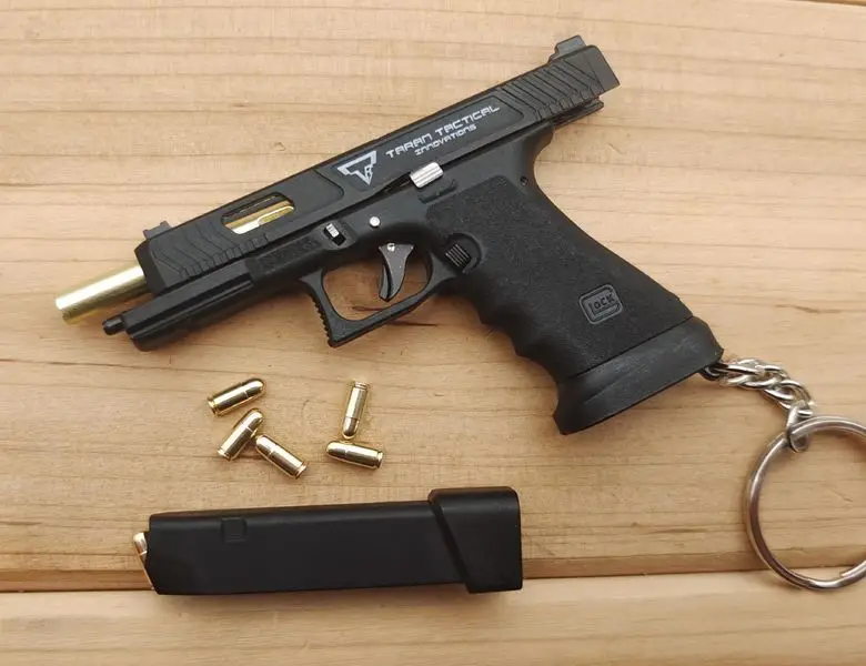 Minipistola de juguete de aleación para niños y adultos, llavero de aleación de 1:3, G34 TTI, modelo de pistola, ensamblar, desmontar, pistolas de