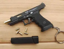 Minipistola de juguete de aleación para niños y adultos, llavero de aleación de 1:3, G34 TTI, modelo de pistola, ensamblar, desmontar, pistolas de supervivencia Jedi, regalo