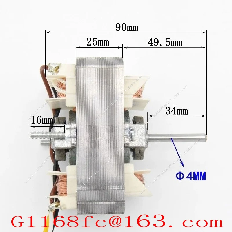 6825/6830/6840 220V Range Hood Shaded Pole Motor Kitchen Exhaust Fan Blower Copper Wire Three-Speed
