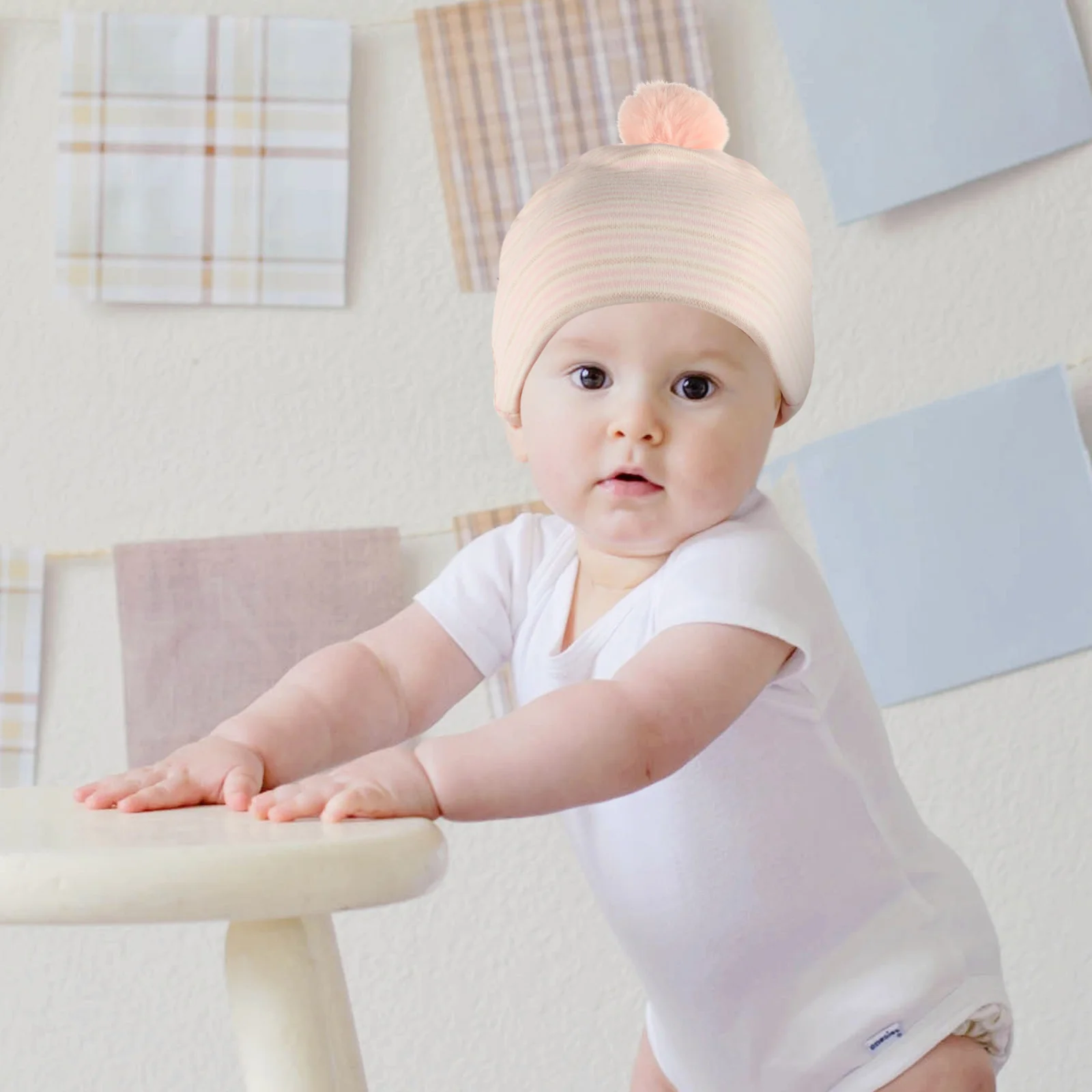 

Cotton Baby Girl Hat Newborn Lovely Headwear Soft Comfortable Warm Winter Cap Kids Gift Infant Toddler Hats Infant Hats