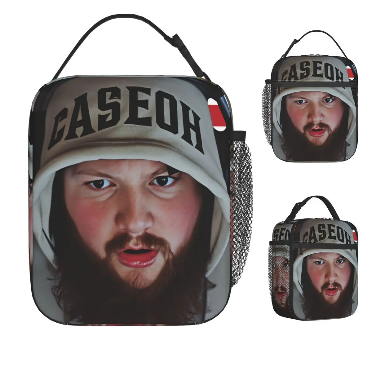 

Сумка-тоут Caseoh с американским флагом, настенный гобелен, настенное искусство, для стримеров Twitch, ланч-бокс для офиса, для мужчин, забавная дизайнерская сумка для еды
