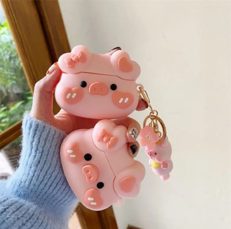 Funda de silicona con dibujos animados para apple AirPods 3. ª generación, funda de silicona para auriculares inalámbricos, llavero para airpods 2, 3 Pro