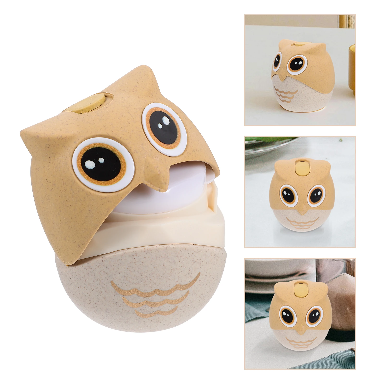 

Cartoon Owl Toothpick Holder Cute Container Decorative Dispenser Unique Style Creative Design Fine Workmanship Easy Use Hygienic