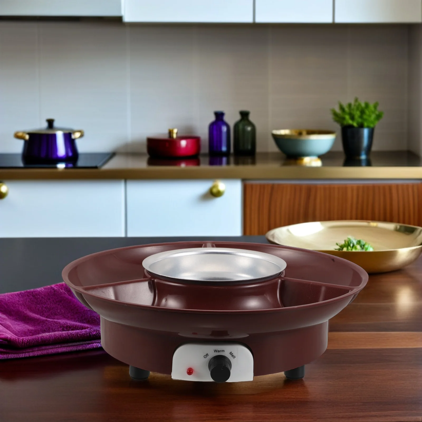

Chocolate Fondue Melts Pot Mug Melting Kit Set Bowl Machine Cheese Iron Butter Warmer Hotpot