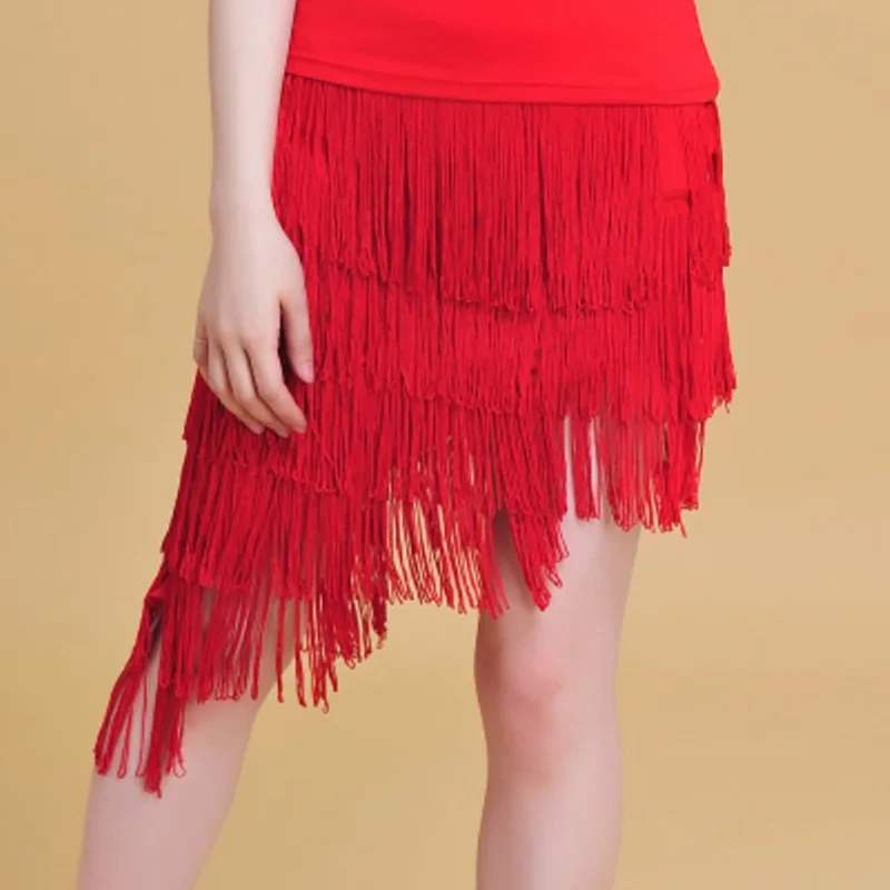 Tassel Latin Dance Wear Cha Cha Samba Rumba Costumes Fringe Latin Dance Skirt Modern dance Practice Skirt