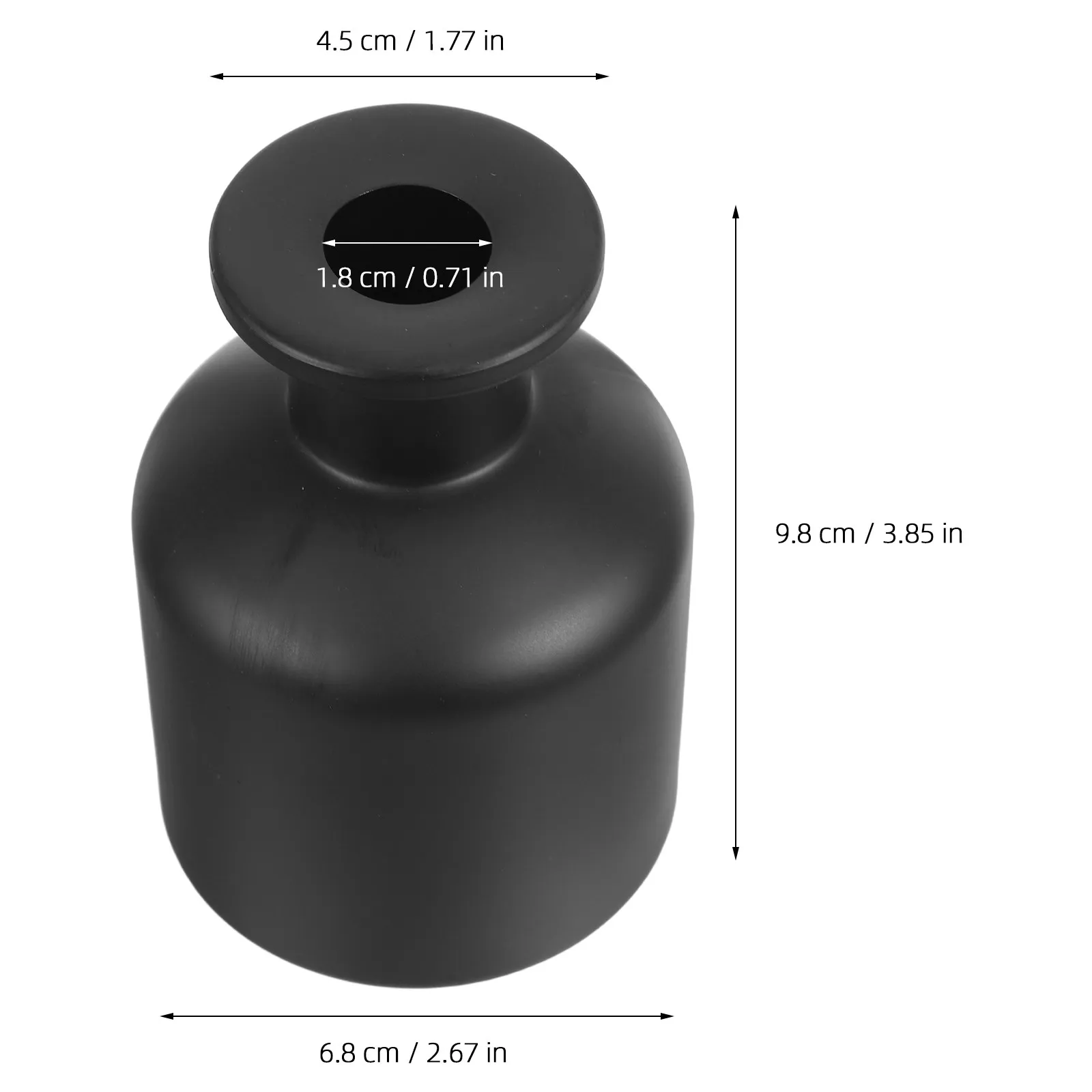 2Pcs Glass Diffuser Bottles Black Empty Refillable Reed Diffuser Jar for Aromatherapy Oil Diffusion Home Decoration