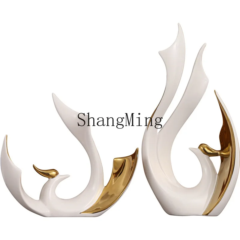 

PYH ceramic art phoenix ornament light luxury creative home living room TV cabinet office decoration wholesale