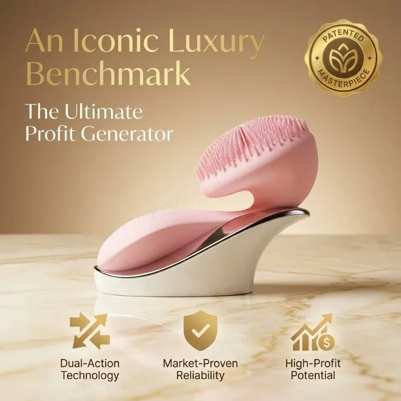 Electric Rotatable Magnetic Facial Cleanser in Green Deep Pore Cleaning Face Scrub Brush Portable Skin Massage Beauty Instrument