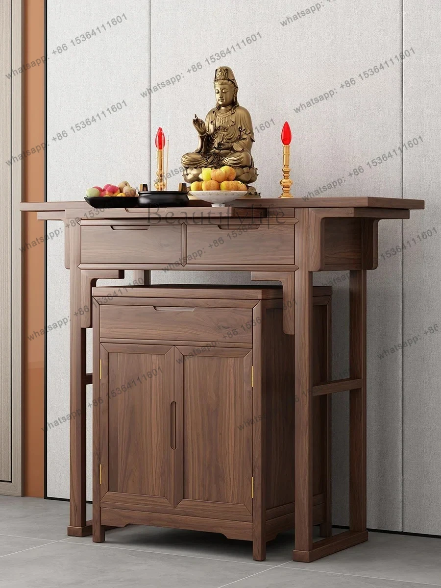 

FGSala buddista per uso domestico in stile nordico medievale Gongtai armadio di nicchia buddista moderno