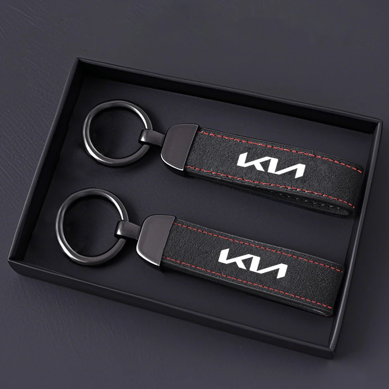 Chaveiro estilo carro de camurça de alta qualidade, pingente, acessórios automotivos para kia rio ceed sportage cerato soul sorento k2 k5 flip