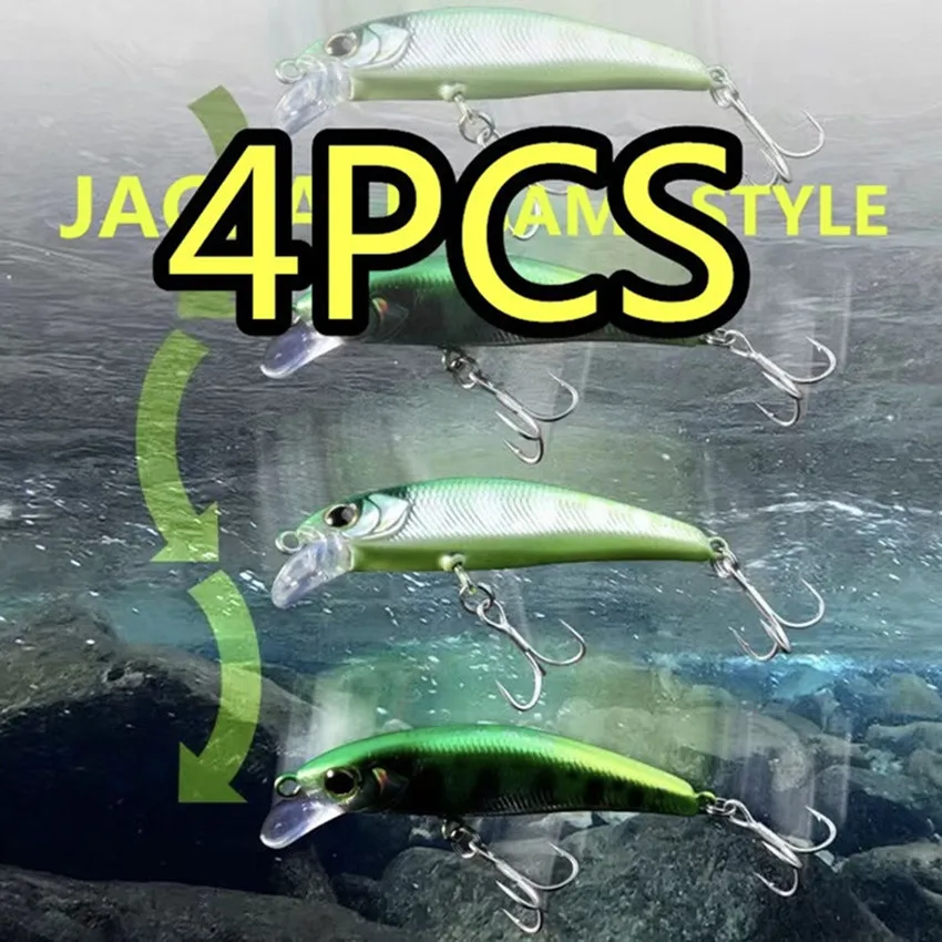 

LURETV JACKALL SAME STYLE TIMON Tricoroll, 4 шт., серия Flow Core, специальная приманка для форели Luya, 7 см, 10,5 г 9052