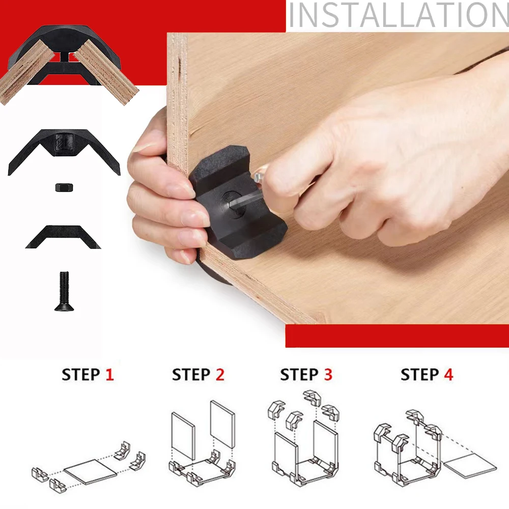 8 Stuks Meubelverbindingsstuk, Structureel Stuk, Plaat 90 ° Aansluiting, Houtbewerking Diy Clip