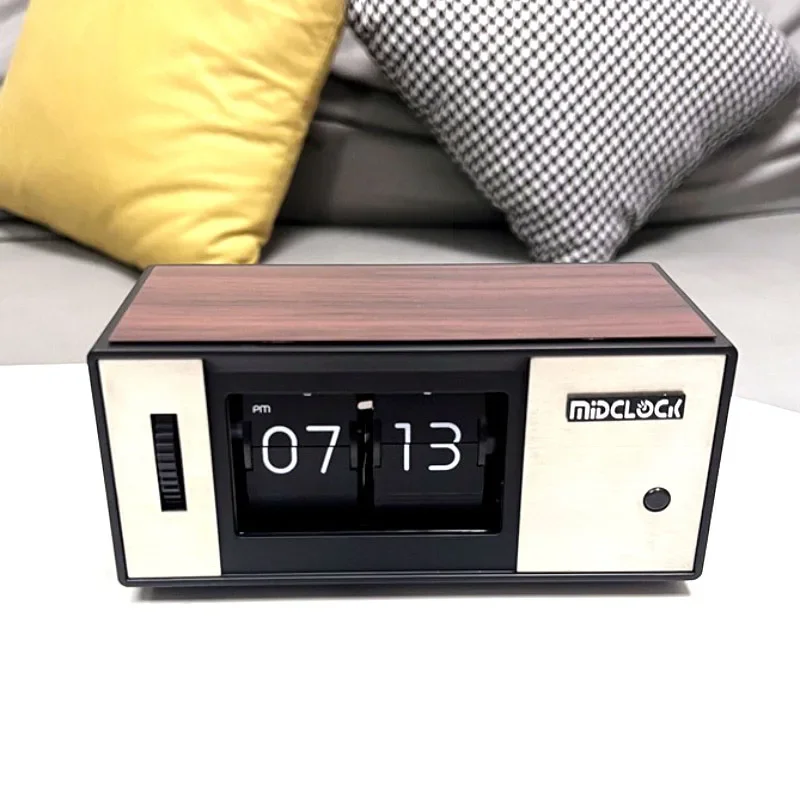 Simple Retro Page Table Digital Clock Night LED Creativity Small Box Design Decor Clock Desktop Living Room Bedroom Desk Clock