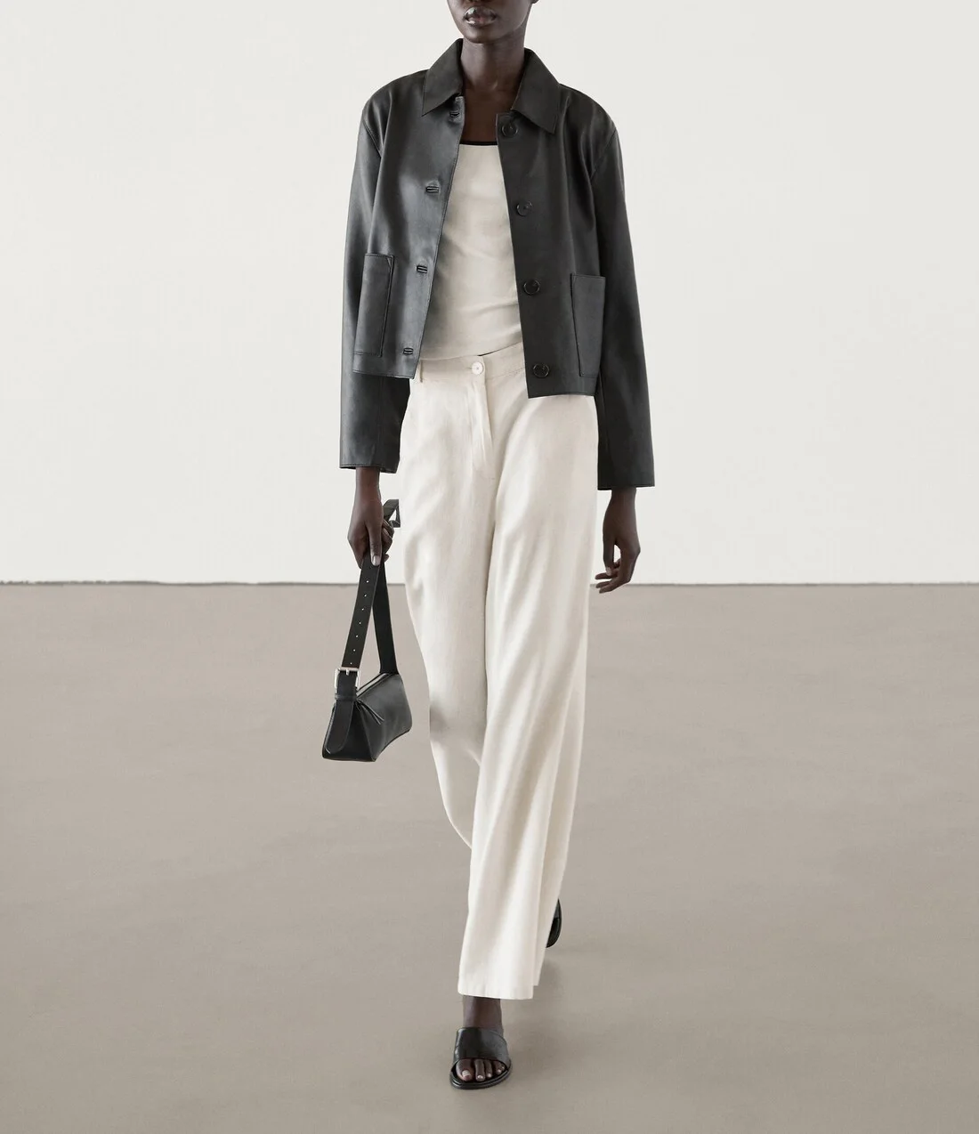 Ele Bla PU Pelle Jaet ort Capispalla per donna Primavera Nuovo arrivo Faionable Busin Sle Lungo Sve Colletto