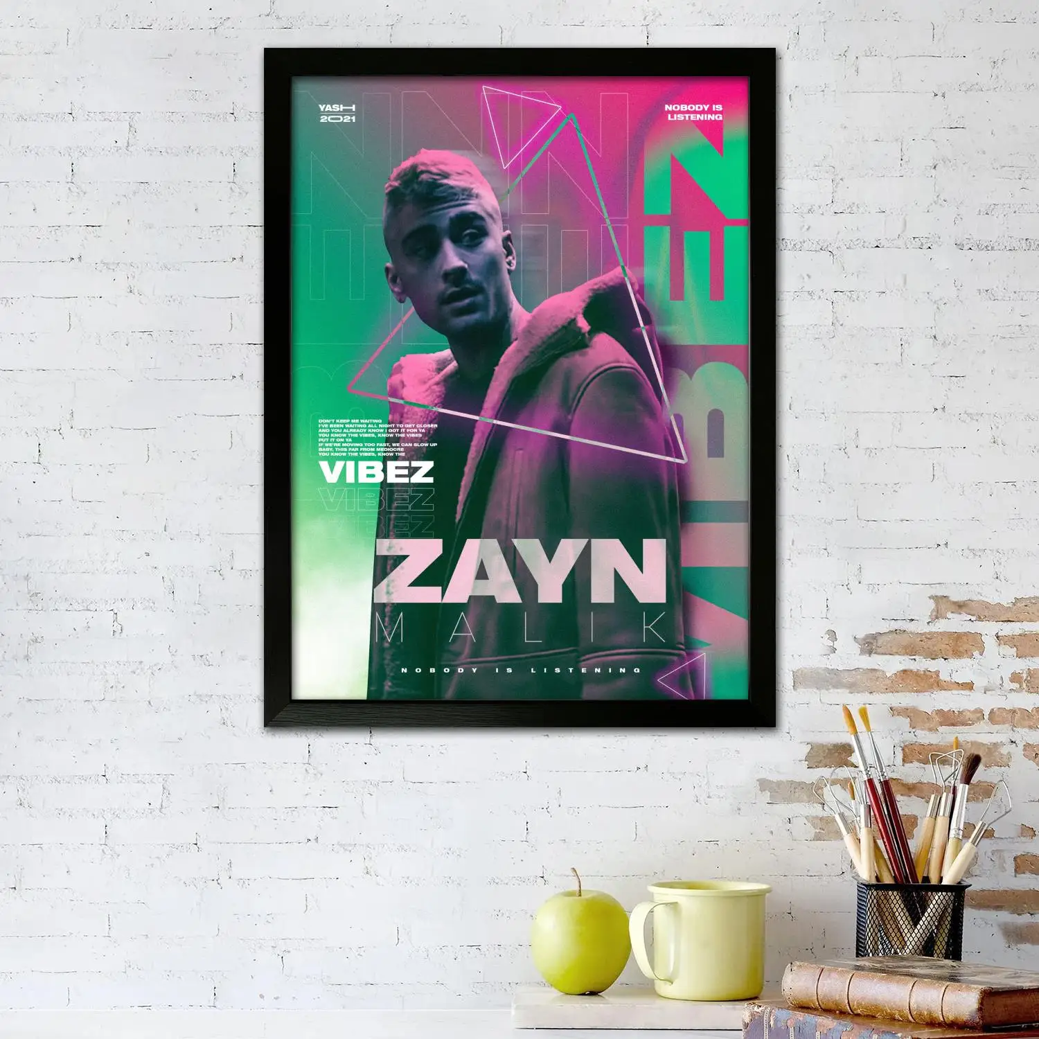 Zayn Malik R&B Music Canvas Art Poster and Wall Art, Picture Print, Modern Family, Bedroom Decor, Posters,Decorative painting