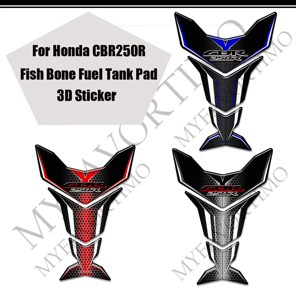 

For Honda CBR 250 R 250R CBR250R Tank Pad Gas Fuel Oil Kit Knee Fish Bone Fireblade Fairing Fender Protection Stickers Decals