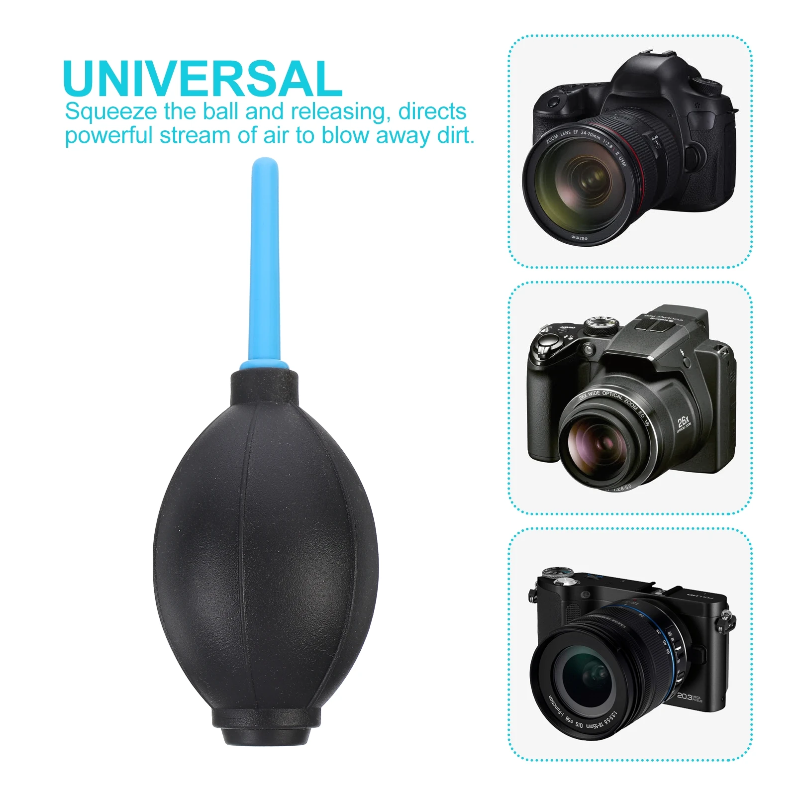 

3Pcs Portable Dust Blaster Air Blower For Camera Lens Keyboard Strong Airflow One Way Valve Dust Removal