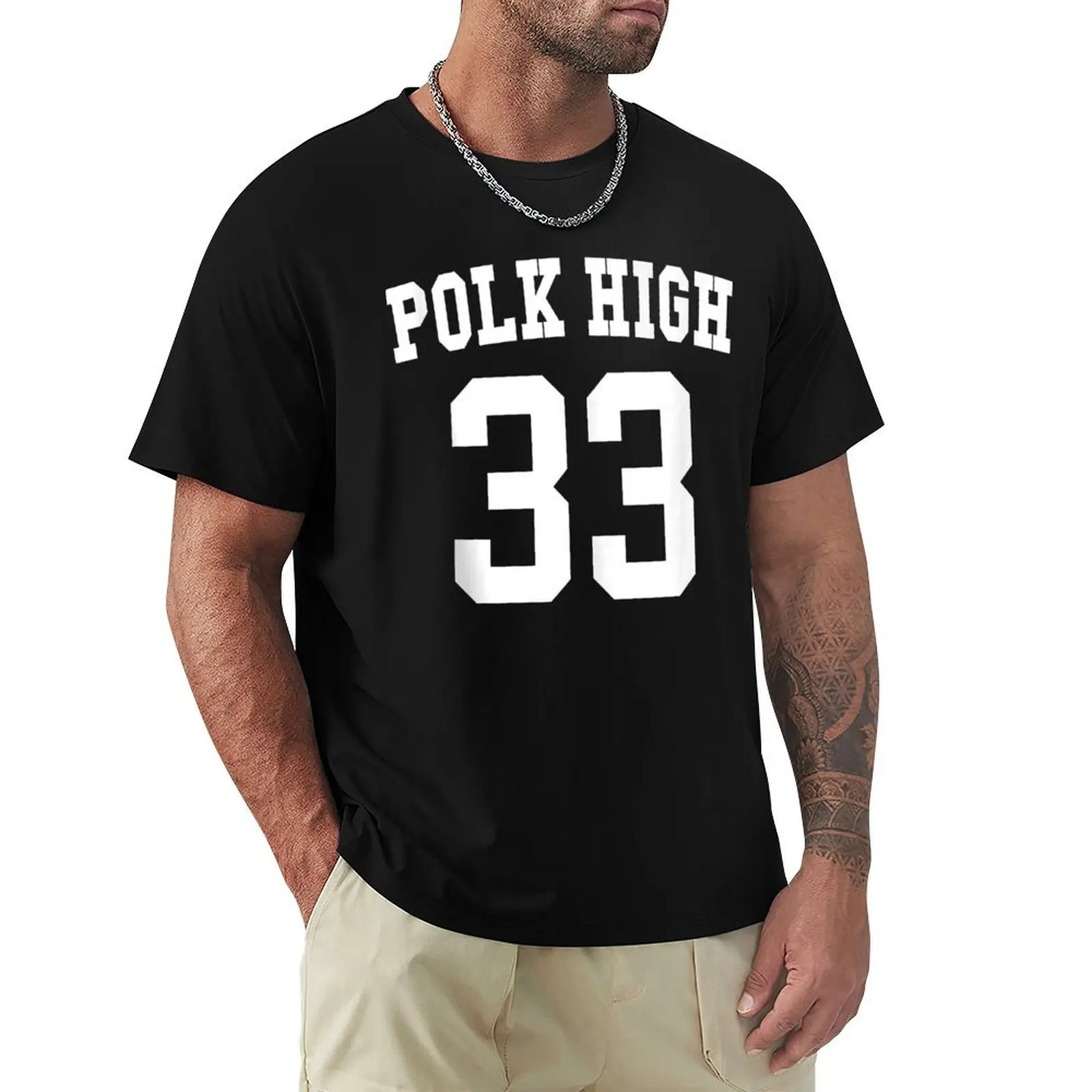 

Polk High Football Jersey 33 Bundy No Maam - Front & Back T-Shirt anime clothes anime tops workout shirts for men